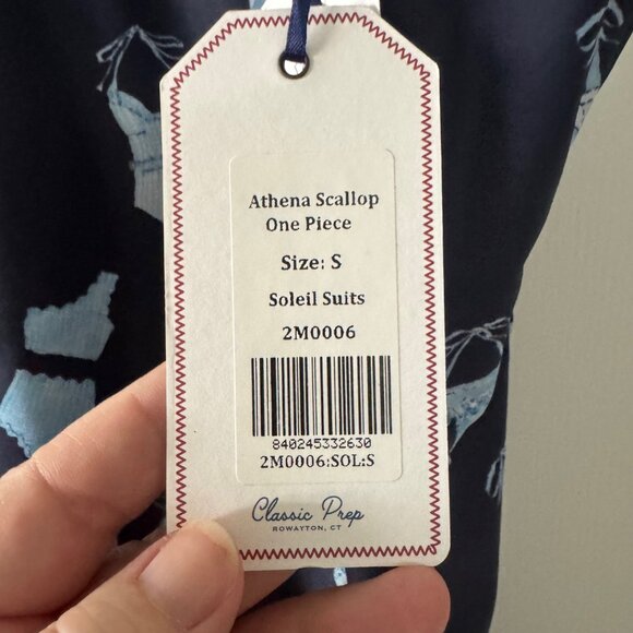 New Classic Prep Girls Athena Scallop One Piece Swimsuit Soleil Suits Small - Picture 6 of 13